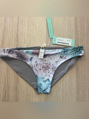 San Lorenzo Brief Swim Bottom Mandala Lotus / XL / Floral Bikini Bottom / Summer